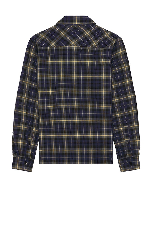 view 2 of 4 Oversize Flannel Shirt in Navy Blue & Multi