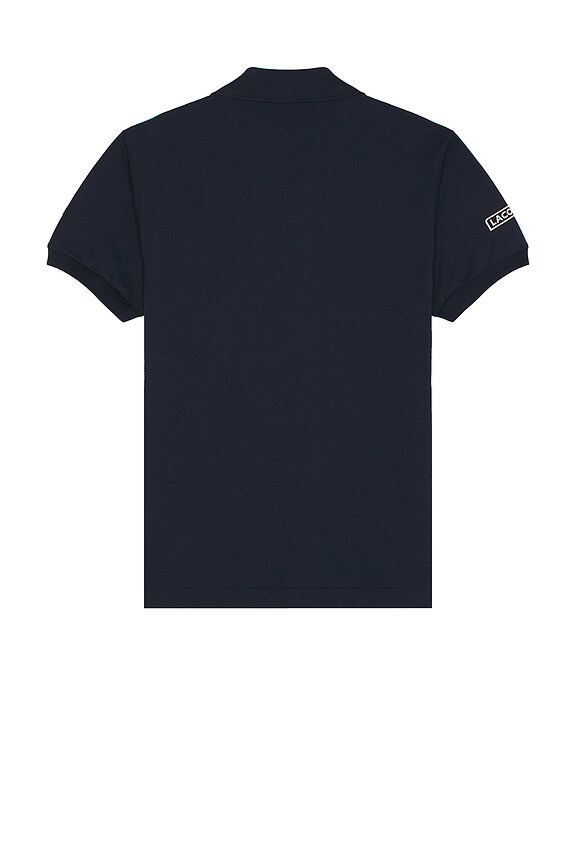 view 2 of 5 Classic Fit Mesh Insert Polo in Navy Blue