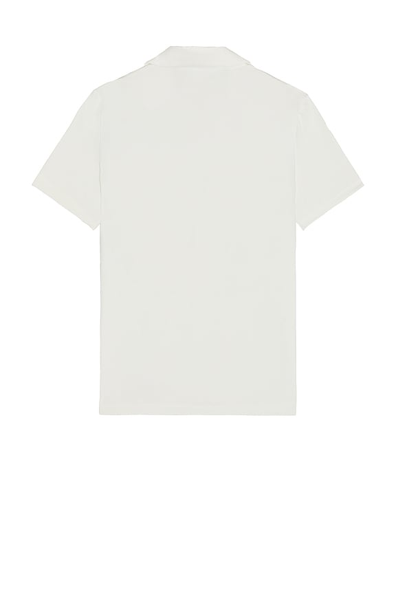 view 2 of 5 Regular Fit Stretch Jersey Golf Polo in Flour & Green