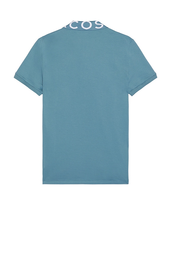 view 2 of 5 Slim Fit Jacquard Collar Stretch Polo in Limestone