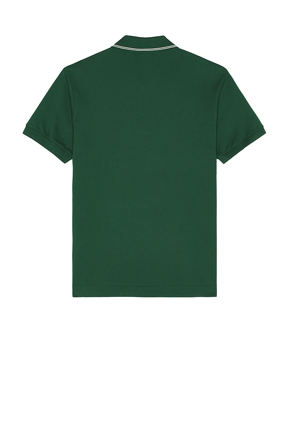 view 2 of 5 French Made Classic Fit Embroidered Polo in Green