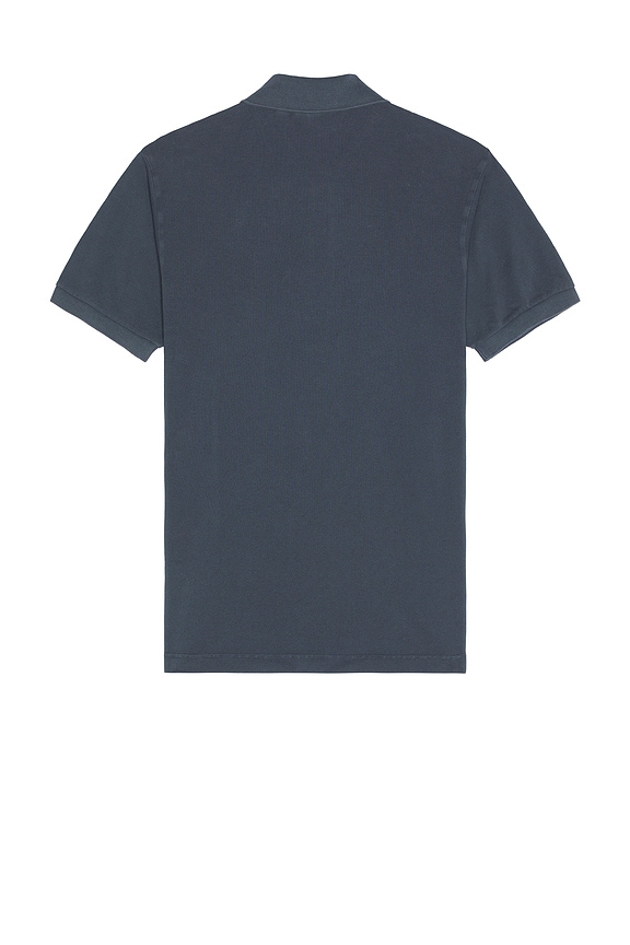 view 2 of 5 Classic Fit Washed Effect Polo Shirt in Blue