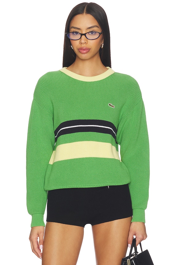view 1 of 5 Cotes Perlees Sweater in Billiard Green & Yellow