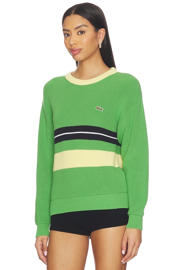 view 2 of 5 Cotes Perlees Sweater in Billiard Green & Yellow