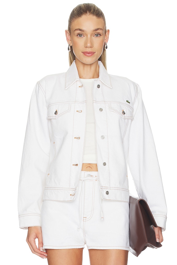 view 1 of 6 Slim Fit Denim Jacket in White