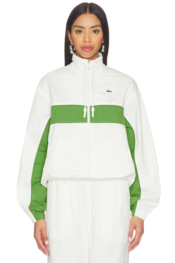 view 2 of 6 Relaxed Fit Twill Jacket in Flour & Billiard Green