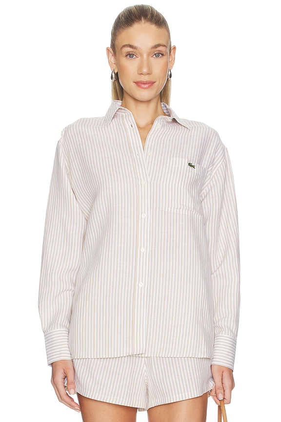 view 2 of 6 Oversized Fit Toile Shirt in Lionne & Flour