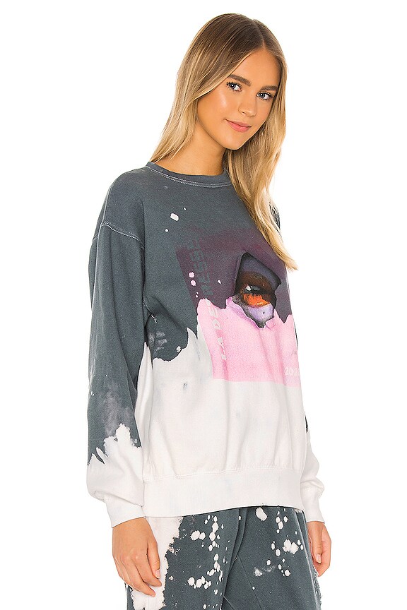 view 2 of 4 Acid Wash Charcoal Break Through Pullover in Charcoal