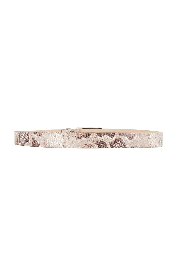 view 2 of 3 Marlow Leather Belt in Blush Snake