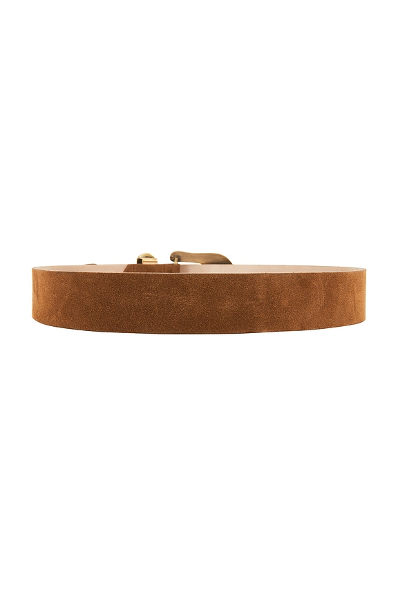 view 2 of 3 Otera Wide Leather Belt in Cognac Suede