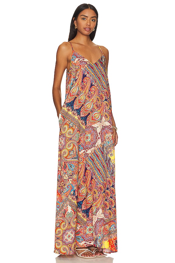 view 2 of 3 VESTIDO TRAPEZOIDAL HARTLEY in Multi Paisley Scarf