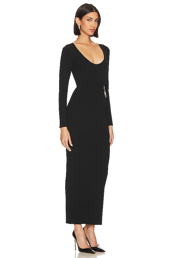 view 2 of 4 VESTIDO TEJIDO CON ABERTURAS DE CADENA SLOANE in Black