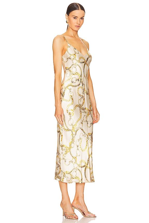 view 2 of 3 ROBE MIDI SERIDIE in Ecru Multi & Chain