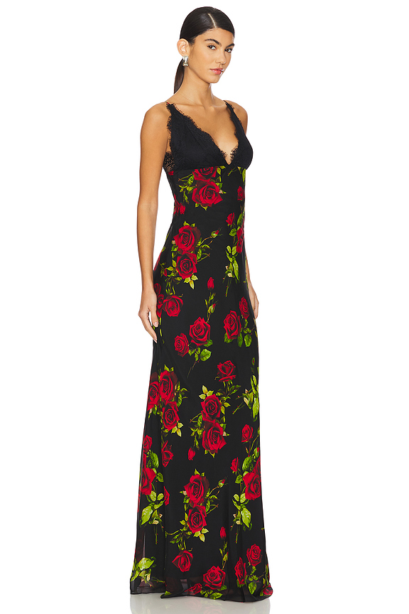 view 2 of 3 MAXIVESTIDO SUSANNA in Black Multi