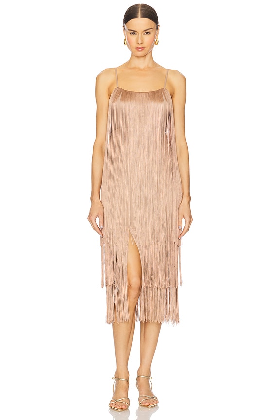 view 2 of 4 Taylen Fringe Dress in Chanterelle