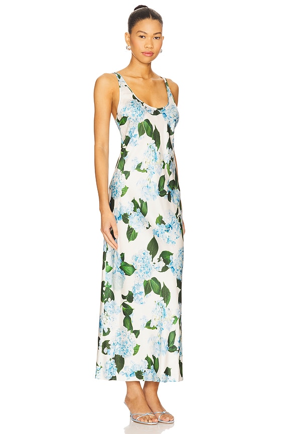 view 2 of 3 Akiya Tank Dress in Ivory & Light Blue Hydrangea