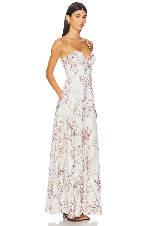 view 2 of 4 Sutton Maxi Dress in Light Sage Multi Desert Snake