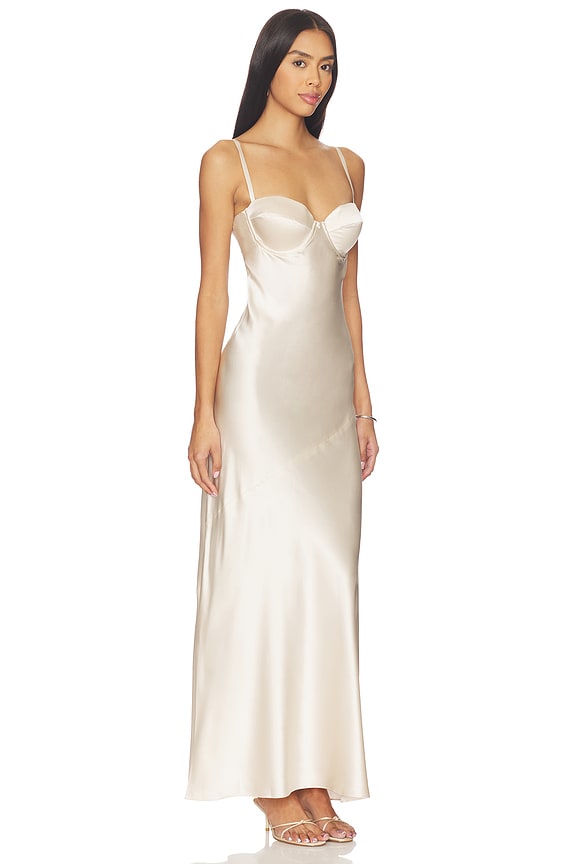 view 2 of 3 Sayla Bias Cut Maxi in Champagne