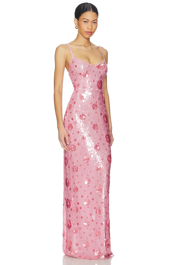 view 2 of 4 MAXIVESTIDO LENTEJUELAS KARMA in Light Rose Sequin