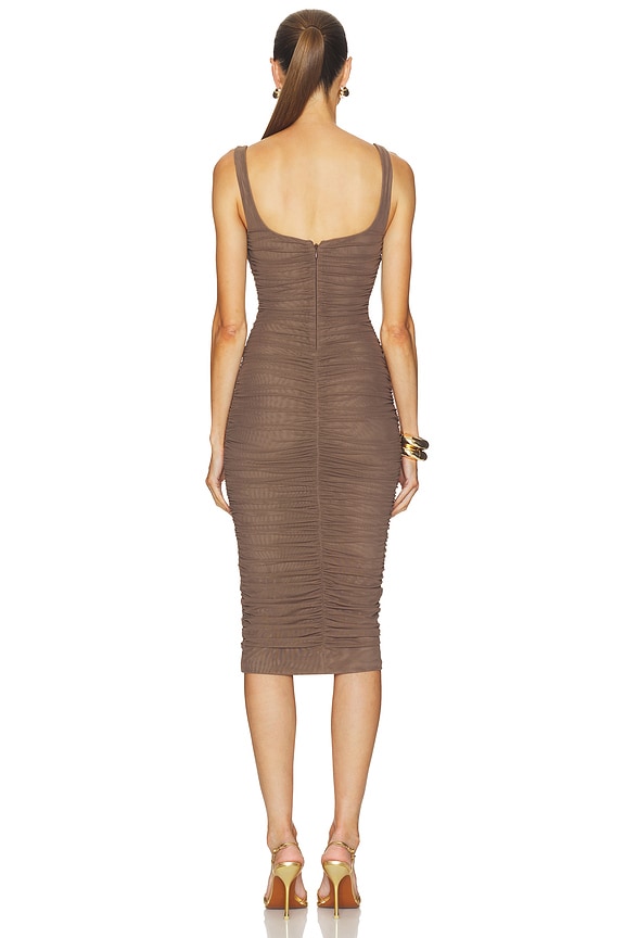 Anya Shirred Midi Dress