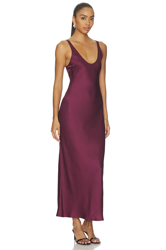 view 2 of 3 VESTIDO AKIYA in Merlot Red