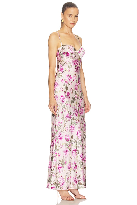 view 2 of 3 ROBE SAYLA BIAS CUT MAXI in Light Purple Grand Floral Rose