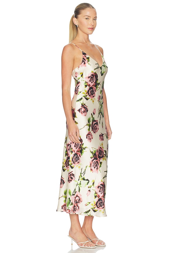 view 2 of 3 ROBE SERIDIE MIDI SLIP in Ecru & Mv Romantic Rose