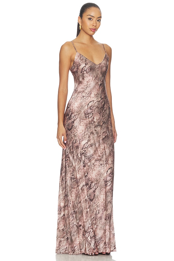 view 2 of 4 ROBE SERITA MAXI BIAS  in Multi Western Snake Print