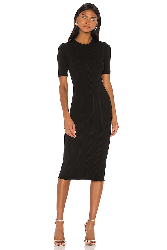 view 1 of 3 ROBE MI-LONGUE KOLLER in Black