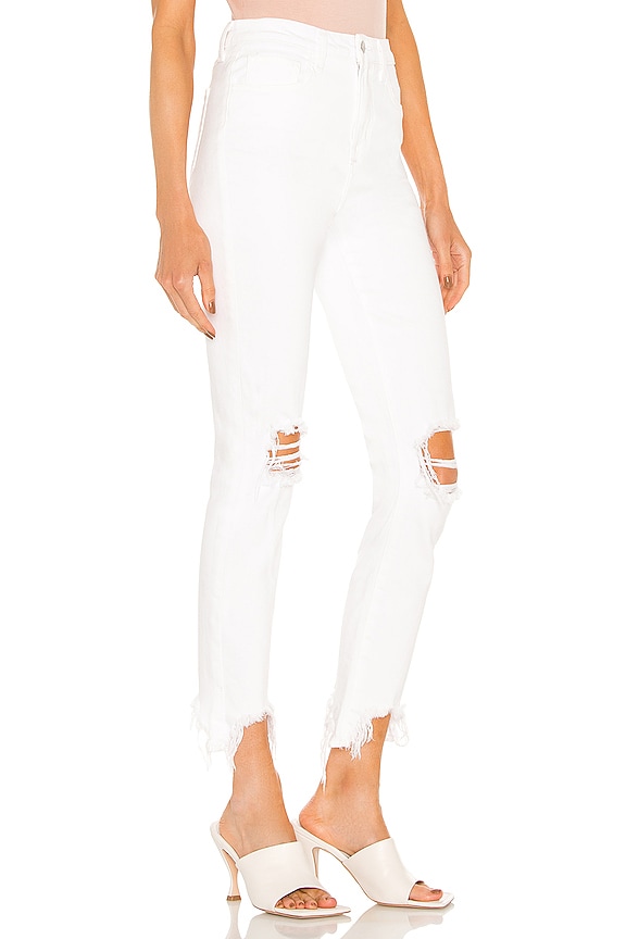 view 2 of 4 High Line High Rise Skinny in Blanc Destruct