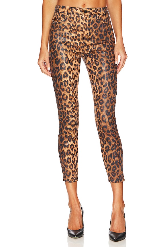 L'AGENCE Margot High Rise Skinny in Cheetah Coated | REVOLVE