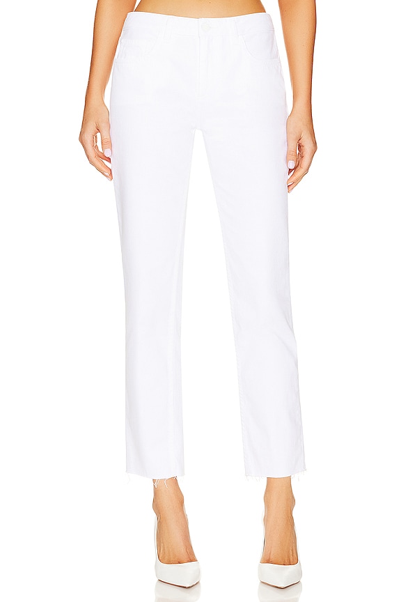 L'AGENCE Milana Stovepipe Jeans in Blanc | REVOLVE