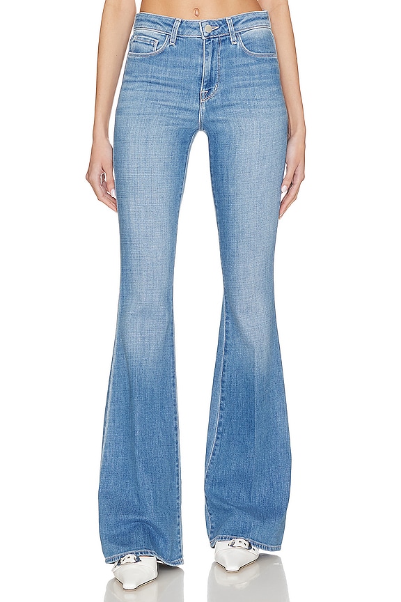 L'AGENCE Bell High Rise Flare Jean in Bal Harbour | REVOLVE