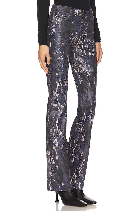 view 2 of 6 JEAN BOOTCUT ENDUIT SELMA in Midnight & Tan Snake Coated