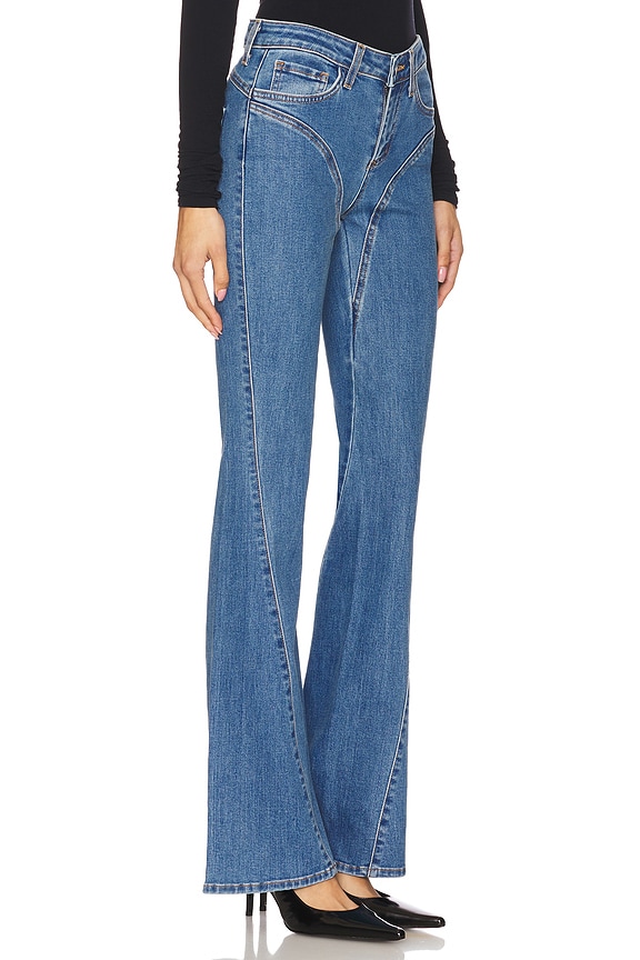 view 2 of 6 Deanna Low Rise Seamed Flare Jeans in Berlin