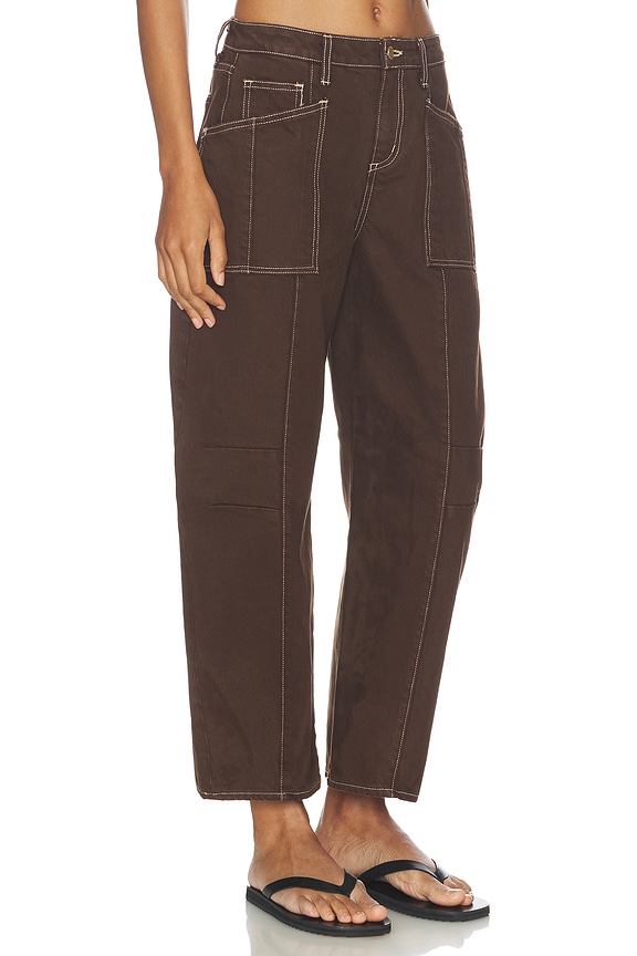 view 2 of 6 Cody High Rise Rodeo Jean in Brown & Natural Contrast