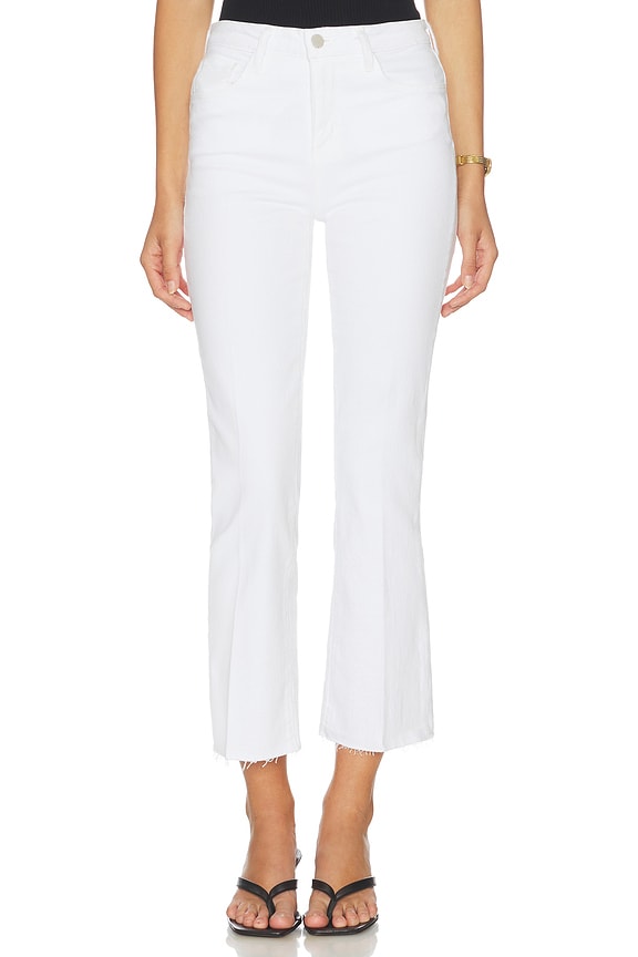 view 1 of 6 Kendra High Rise Crop Flare Jean in Blanc