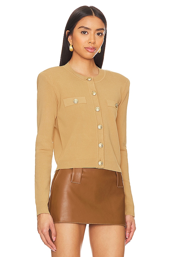 view 2 of 4 Toulouse Cropped Cardi in Soft Camel