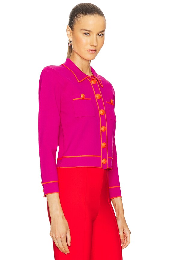 view 2 of 4 CÁRDIGAN CON CUELLO in Pink & Orange