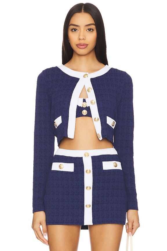 view 1 of 5 Adaline Swim Cardigan in Color Block Chic Marine