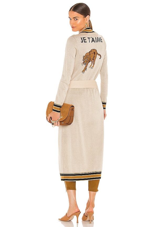 view 1 of 5 Cleo Long Cardigan in Sand Multi