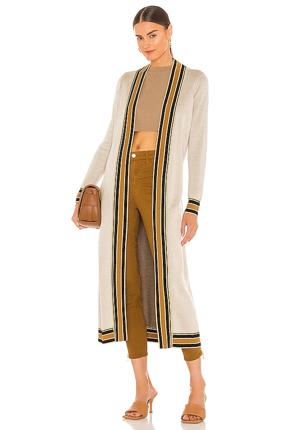 view 2 of 5 Cleo Long Cardigan in Sand Multi