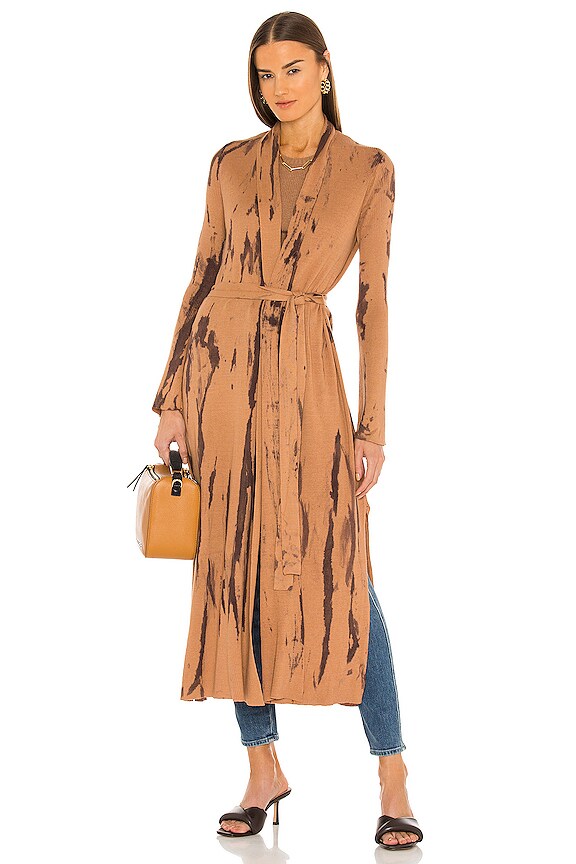 view 2 of 4 Mahika Duster Cardigan in Dark Camel