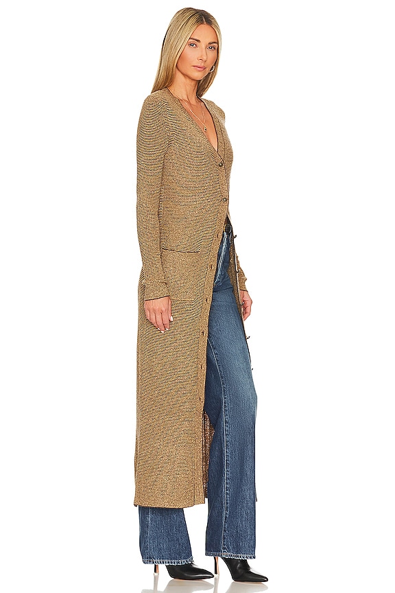 view 2 of 4 Galena Cardigan in Chocolate & Camel