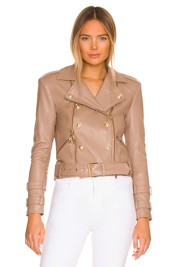 view 2 of 5 Billie Belted Leather Jacket in Chanterelle