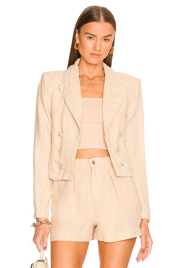 view 1 of 4 Dolly Crop Blazer in Sand