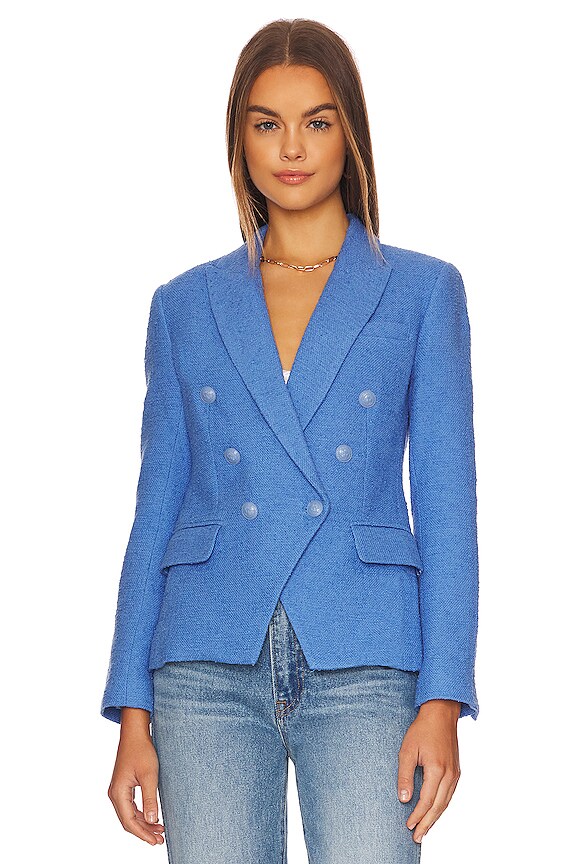 view 2 of 5 Kenzie Double Brested Blazer in Blue Bonnet