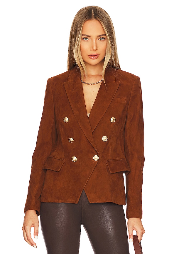 view 2 of 5 Kenzie Double Brested Blazer in Nubuck