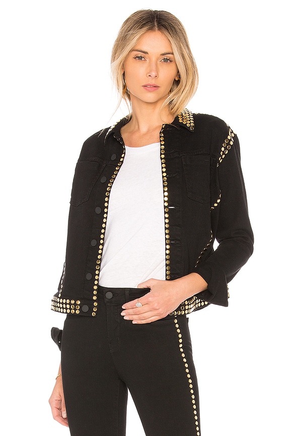 view 1 of 4 Celine Studded Jacket in Saturated Black