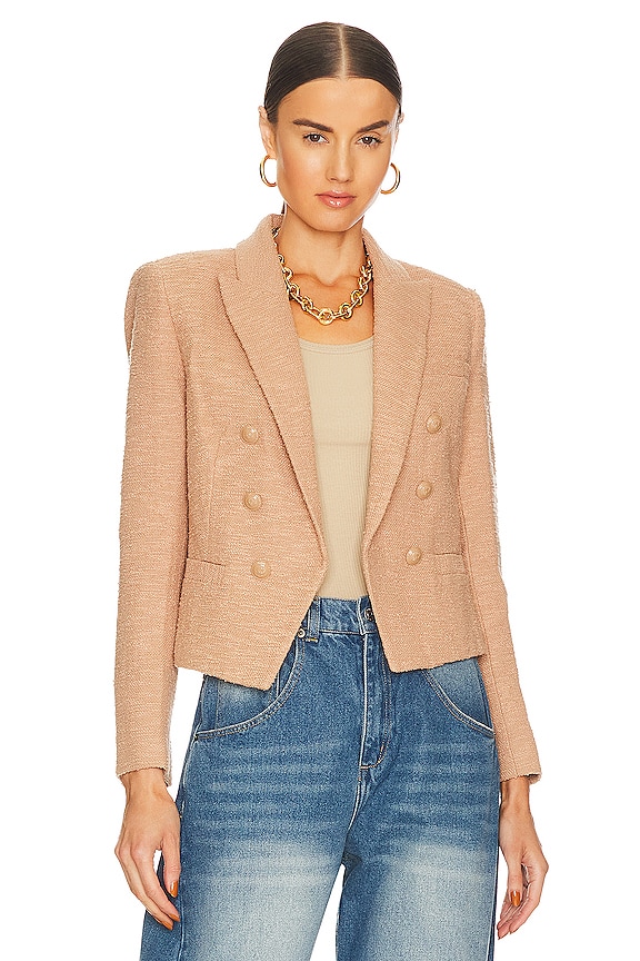 view 1 of 4 BLAZER CORTO CON DOBLE BOTONADURA BROOKE in Praline